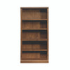 Select Collection Bookcase, Five-Shelf, 35.27w x 13.22d x 69.76h, Oiled Brown