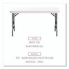 Fold in Half Plastic Folding Table, Rectangular, 72w x 29.63d x 29.25 to 37.13h, White