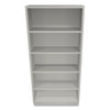 Metal Bookcase, Five-Shelf, 34.5w x 12.63d x 71h, Light Gray