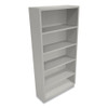 Metal Bookcase, Five-Shelf, 34.5w x 12.63d x 71h, Light Gray