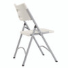 600 Series Heavy Duty Plastic Folding Chair, Supports Up to 500 lb, 18" Seat Height, Gray Seat/Back/Base, 4/Pack