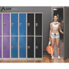 Steel Storage Locker, 2 Compartment, 12 x 12 x 72, Purple