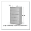 Lateral File, 5 Legal/Letter/A4/A5-Size File Drawers, 1 Roll-Out Posting Shelf, Light Gray, 42" x 18.63" x 67.63"
