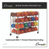 48 Ball Double Wide Ball Cart, Metal, 176 lb Capacity, 24 x 55.5 x 46.5, Chrome 48 Ball Double Wide Ball Cart, Metal, 176 lb Capacity, 24 x 55.5 x 46.5, Chrome