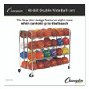 48 Ball Double Wide Ball Cart, Metal, 176 lb Capacity, 24 x 55.5 x 46.5, Chrome 48 Ball Double Wide Ball Cart, Metal, 176 lb Capacity, 24 x 55.5 x 46.5, Chrome
