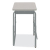 AlphaBetter 2.0 Height-Adjustable Student Desk with Pendulum Bar and Book Box, 27.75" x 19.75" x 22" to 30", Pebble Gray