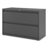 Lateral File, 2 Legal/Letter-Size File Drawers, Charcoal, 42" x 18.63" x 28"