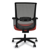 Convergence Mid-Back Task Chair, Swivel-Tilt, Supports Up to 275 lb, 16.5" to 21" Seat Height, Red Seat, Black Back/Base