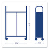 Callero Plus Double Column Trolley Set 13, Metal, 1 Shelf, 8 F2 Deep Bins, 27.4" x 17.3" x 41.5", Silver/Royal Blue