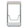 AlphaBetter 2.0 Height-Adjustable Student Desk with Pendulum Bar, 27.75" x 19.75" x 29" to 43", Pebble Gray