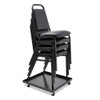Stacking Chair Dolly, Metal, 320 lb Capacity, 22.44" x 22.44" x 3.93", Black