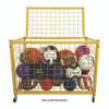 Full Size Lockable Ball Locker, Metal, 132 lb Capacity, 24 x 42 x 29.75, Yellow