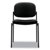 VL606 Stacking Guest Chair without Arms, Fabric Upholstery, 21.25" x 21" x 32.75", Black Seat, Black Back, Black Base