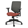 Solve Series Mesh Back Task Chair, Supports Up to 300 lb, 18" to 23" Seat Height, Bittersweet Seat, Charcoal Back, Black Base