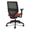 Solve Series Mesh Back Task Chair, Supports Up to 300 lb, 18" to 23" Seat Height, Bittersweet Seat, Charcoal Back, Black Base