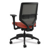 Solve Series Mesh Back Task Chair, Supports Up to 300 lb, 18" to 23" Seat Height, Bittersweet Seat, Charcoal Back, Black Base