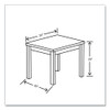 80000 Laminate Occasional End Table, Rectangular, 24w x 20d x 20h, Pinnacle