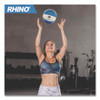 Rhino Leather Medicine Ball, 18 lb, Teal/White