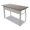 Trento Line Rectangular Desk, 47.25" x 23.63" x 29.5", Mocha/Gray