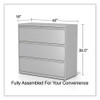 Lateral File, 3 Legal/Letter/A4/A5-Size File Drawers, Light Gray, 42" x 18.63" x 40.25"