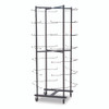 56 Football Helmet Rolling Rack, 26" x 28" x 81", Black