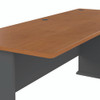 Series A Collection Workstation Desk, 71.63" x 26.88" x 29.88", Natural Cherry/Slate Gray