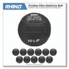 Rhino Promax Elite Medicine Ball, 18 lb, Black