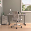 Alera Wessex Ergonomic Fabric Mesh Swivel Task Chair, Supports 275 lb, 17.09 to 20.83 Seat Height, Gray Seat/Back, White Base