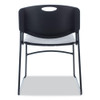 Alera Resin Stacking Chair, Supports Up to 275 lb, 18.50" Seat Height, Black Seat, Black Back, Black Base, 4/Carton