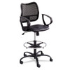Vue Series Mesh Extended-Height Chair, Supports Up to 250 lb, 23" to 33" Seat Height, Black Vinyl Seat, Black Base