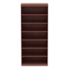 Alera Valencia Series Square Corner Bookcase, Seven-Shelf, 35.63w x 11.81d x 83.86h, Cherry
