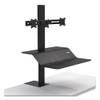 Lotus VE Sit-Stand Workstation - Dual, 29" x 28.5" x 42.5", Black