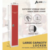 Steel Storage Locker, 1 Compartment, 12 x 12 x 72, Red