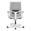 Ignition 2.0 4-Way Stretch Mid-Back Mesh Task Chair, Black Adjustable Lumbar Support, Basalt Seat, Fog Back, White Base
