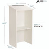 Wood Stand-up Podium Lectern Speaker Stand, 23 x 15 x 45.8, White