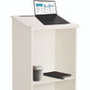 Wood Stand-up Podium Lectern Speaker Stand, 23 x 15 x 45.8, White