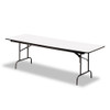 OfficeWorks Commercial Wood-Laminate Folding Table, Rectangular, 72" x 30" x 29", Gray/Charcoal