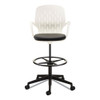 Shell Extended-Height Chair, Supports Up to 275 lb, 22" to 32" Seat Height, Black/White Seat, White Back, Black Base