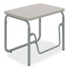 AlphaBetter 2.0 Height-Adjustable Student Desk with Pendulum Bar, 27.75 x 19.75 x 22 to 30, Pebble Gray