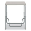 AlphaBetter 2.0 Height-Adjustable Student Desk with Pendulum Bar, 27.75 x 19.75 x 22 to 30, Pebble Gray