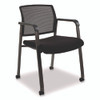 Alera Elgar Fabric Guest Chair, 24.41 x 22.64 x 31.73, Black Seat, Black Back, Black Base