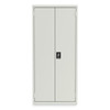 Economy Assembled Storage Cabinets, 4 Shelves, 30" x 15" x 66", Light Gray