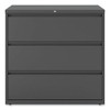 Lateral File, 3 Legal/Letter/A4/A5-Size File Drawers, Charcoal, 42" x 18.63" x 40.25"