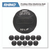 Rhino Promax Elite Medicine Ball, 16 lb, Black