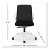 Cliq Office Chair, Supports Up to 300 lb, 17" to 22" Seat Height, Black Seat, Black Back, White Base