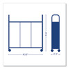 Callero Plus Treble Column Trolley Set 16, Metal, 1 Shelf, 6 F2 Deep Bins, 40.6" x 17.3" x 41.5", Silver/Translucent Frost