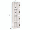 Steel Storage Locker, 4 Compartment, 12 x 12 x 72, White