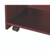 Wood Mobile Presentation Lectern Speaker Stand with Shelves, 22.44 x 16.53 x 45.98, Mahogany