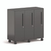 Class-ifi Tote Storage Cabinet, Three-Wide, 46.63" x 18.75" x 44.13", Charcoal Gray