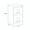Two-Drawer Economy Vertical File, 2 Letter-Size File Drawers, Light Gray, 15" x 25" x 28.38"
